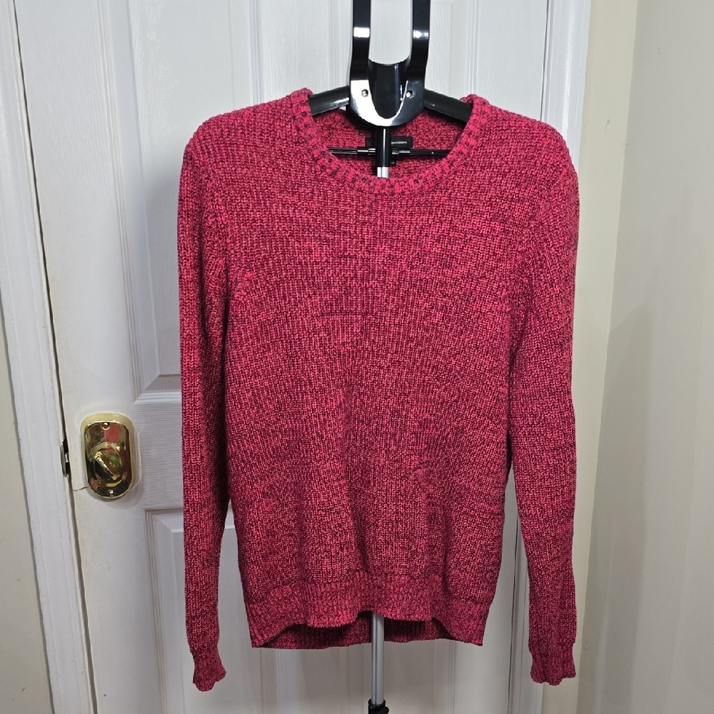 INC International Concepts Textured Pink Knit Sweater Large